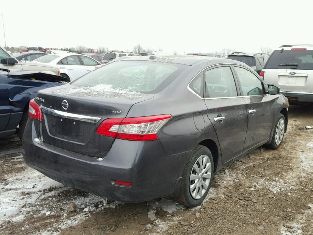 3N1AB7APXFY273743 - 2015 NISSAN SENTRA S GRAY photo 4