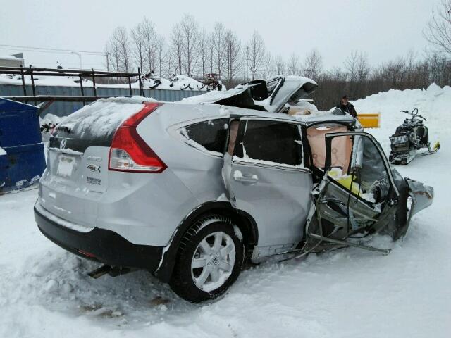 2HKRM4H75DH110734 - 2013 HONDA CR-V EXL SILVER photo 4