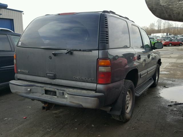 1GNEK13T21R130958 - 2001 CHEVROLET TAHOE K150 GRAY photo 4