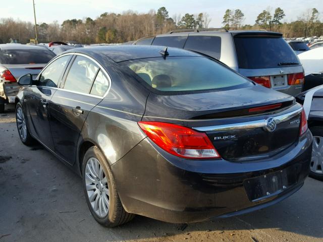 W04GP5EC8B1093447 - 2011 BUICK REGAL CXL BLACK photo 3