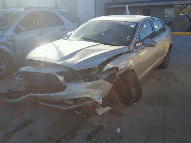 3FA6P0H97HR363809 - 2017 FORD FUSION SE GOLD photo 2