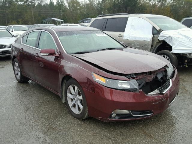 19UUA8F22CA016240 - 2012 ACURA TL MAROON photo 1