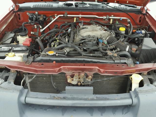 1N6ED26Y21C311669 - 2001 NISSAN FRONTIER K RED photo 7