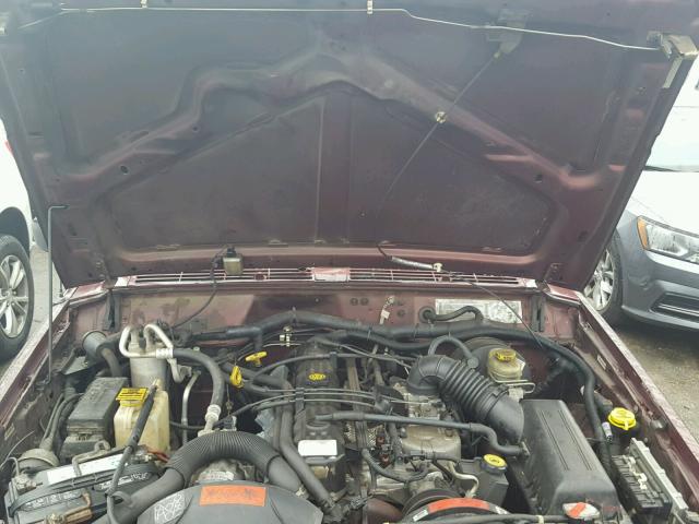 1J4FF48SX1L525261 - 2001 JEEP CHEROKEE S BURGUNDY photo 7