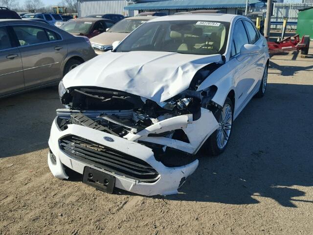 3FA6P0LU5ER253302 - 2014 FORD FUSION SE WHITE photo 2