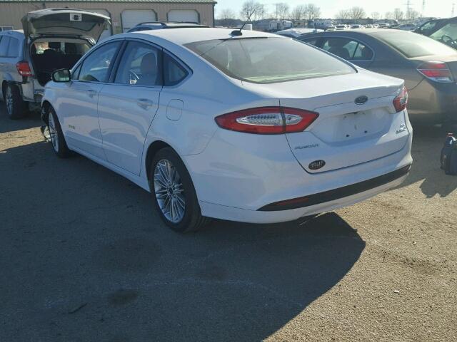 3FA6P0LU5ER253302 - 2014 FORD FUSION SE WHITE photo 3