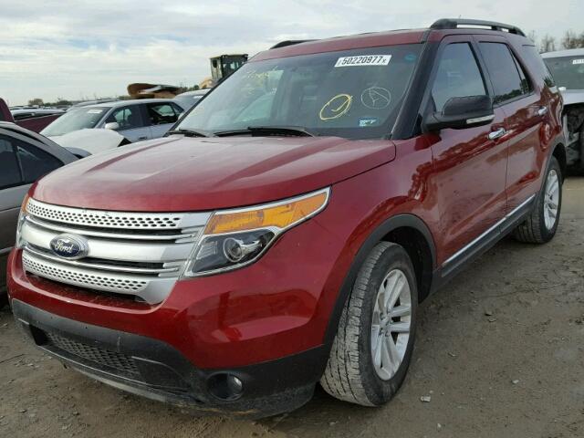 1FM5K7D84FGB89031 - 2015 FORD EXPLORER X RED photo 2