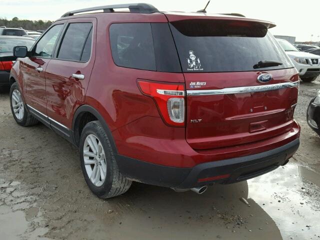 1FM5K7D84FGB89031 - 2015 FORD EXPLORER X RED photo 3