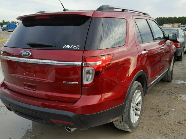 1FM5K7D84FGB89031 - 2015 FORD EXPLORER X RED photo 4