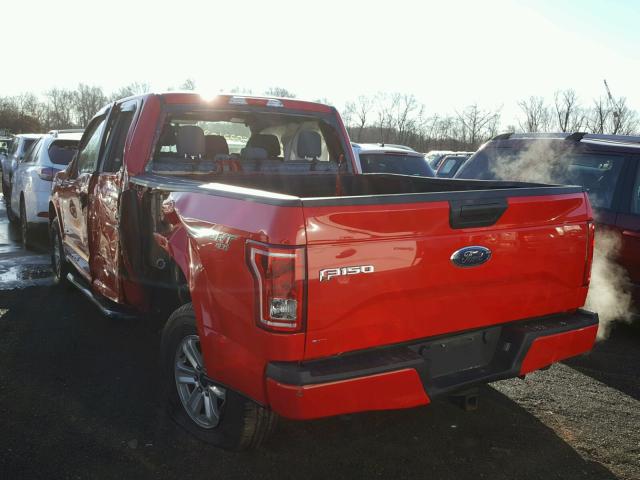 1FTEX1EP4FKD86142 - 2015 FORD F150 SUPER RED photo 3