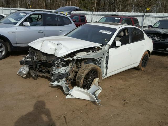 JNKCV61E89M306685 - 2009 INFINITI G37 BASE WHITE photo 2