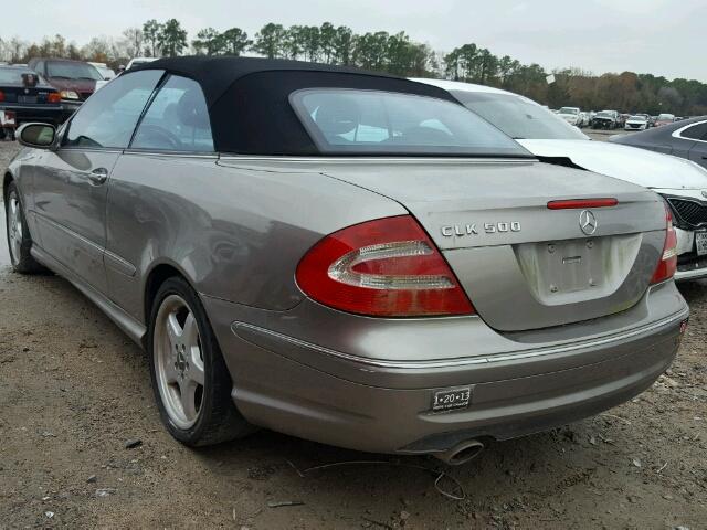 WDBTK75G14T030939 - 2004 MERCEDES-BENZ CLK 500 SILVER photo 3