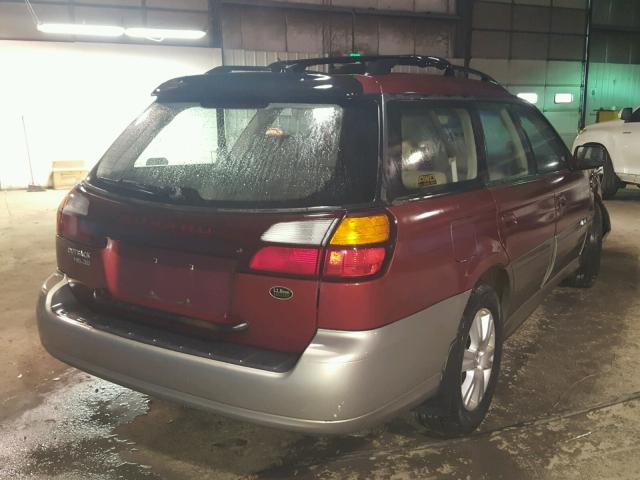 4S3BH806147612029 - 2004 SUBARU LEGACY OUT MAROON photo 4