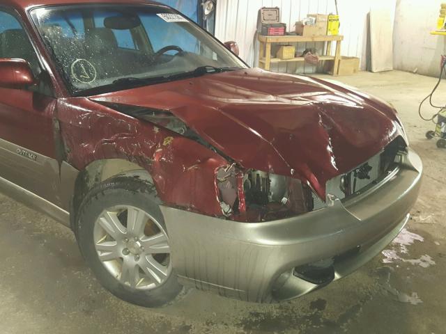 4S3BH806147612029 - 2004 SUBARU LEGACY OUT MAROON photo 9