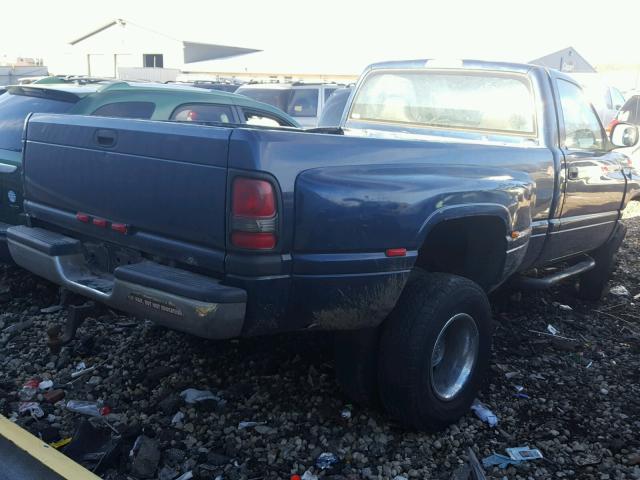 3B7MF36W4YM218125 - 2000 DODGE RAM 3500 BLUE photo 4