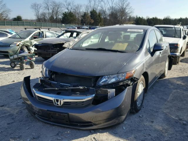 2HGFB2F69CH325288 - 2012 HONDA CIVIC HF GRAY photo 2