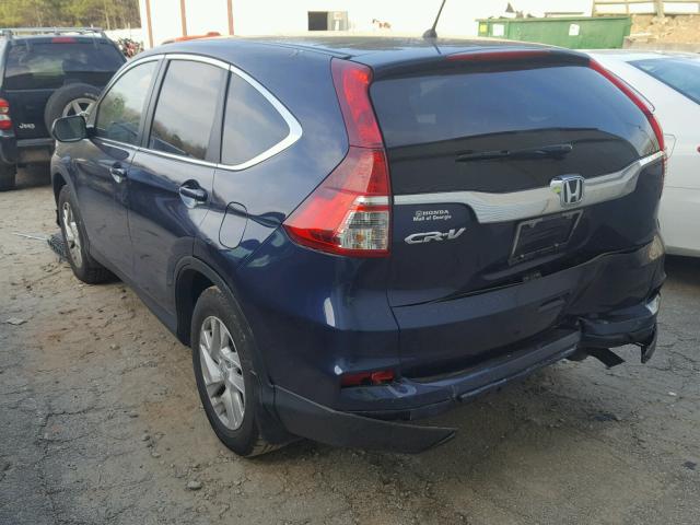 3CZRM3H51GG712174 - 2016 HONDA CR-V EX BLUE photo 3