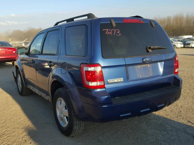 1FMCU03Z68KB13152 - 2008 FORD ESCAPE XLT BLUE photo 3