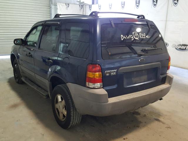 1FMYU01B02KA69538 - 2002 FORD ESCAPE XLS BLUE photo 3