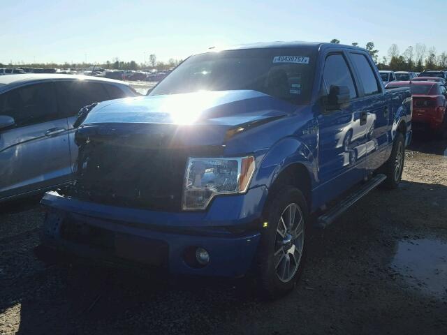 1FTFW1CF2EFA29017 - 2014 FORD F150 SUPER BLUE photo 2