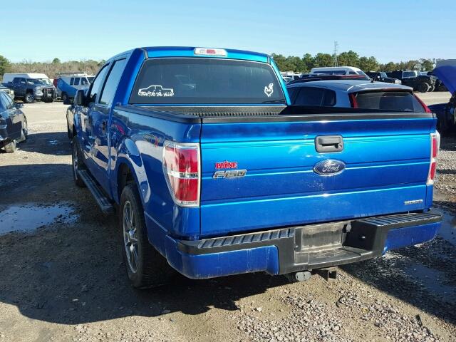 1FTFW1CF2EFA29017 - 2014 FORD F150 SUPER BLUE photo 3