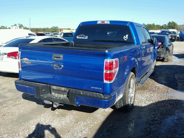 1FTFW1CF2EFA29017 - 2014 FORD F150 SUPER BLUE photo 4