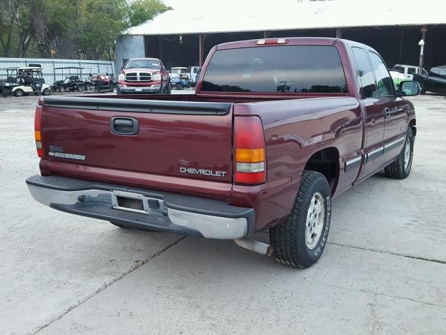 2GCEC19T221187233 - 2002 CHEVROLET SILVERADO MAROON photo 4