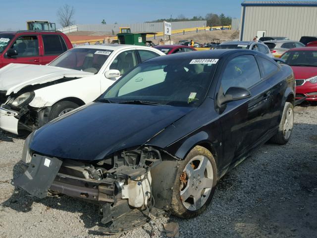 1G1AT18H697188323 - 2009 CHEVROLET COBALT LT BLACK photo 2