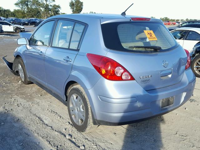 3N1BC1CP1AL435440 - 2010 NISSAN VERSA S BLUE photo 3