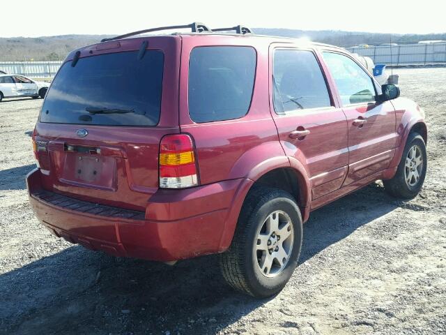 1FMYU04145KA45590 - 2005 FORD ESCAPE LIM MAROON photo 4