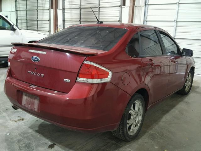 1FAHP36N49W269931 - 2009 FORD FOCUS SES RED photo 4