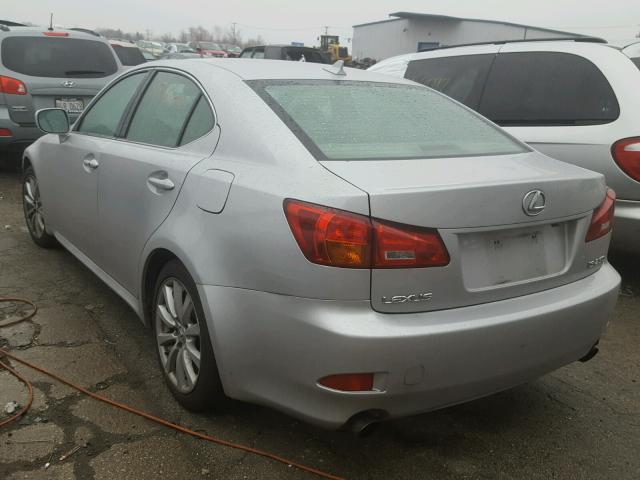 JTHBK262172054993 - 2007 LEXUS IS 250 SILVER photo 3