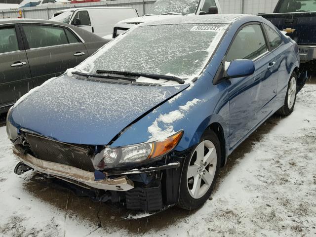 2HGFG12808H551276 - 2008 HONDA CIVIC EX BLUE photo 2