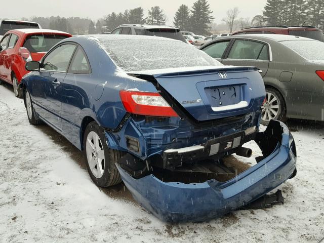 2HGFG12808H551276 - 2008 HONDA CIVIC EX BLUE photo 3