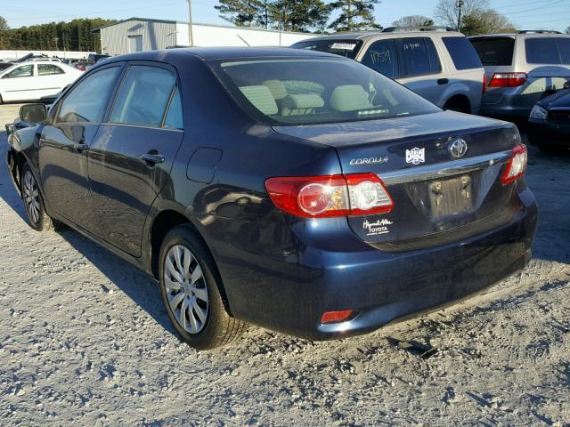 2T1BU4EE5DC988784 - 2013 TOYOTA COROLLA BA BLUE photo 3