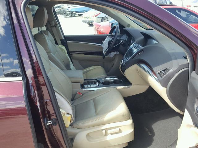 5FRYD4H49GB013071 - 2016 ACURA MDX TECHNO BURGUNDY photo 5