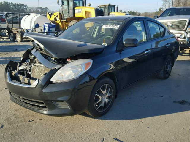 3N1CN7AP8CL932606 - 2012 NISSAN VERSA S BLACK photo 2