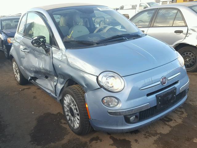 3C3CFFER5FT690494 - 2015 FIAT 500 LOUNGE BLUE photo 1