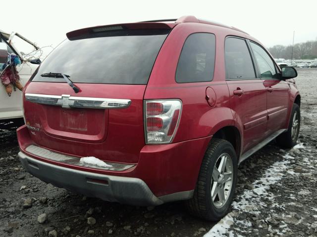 2CNDL63F056111413 - 2005 CHEVROLET EQUINOX LT BURGUNDY photo 4