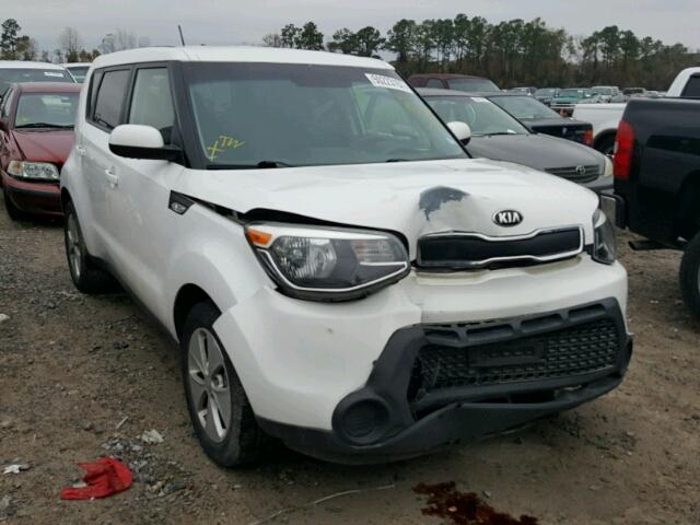 KNDJN2A23E7048415 - 2014 KIA SOUL WHITE photo 1