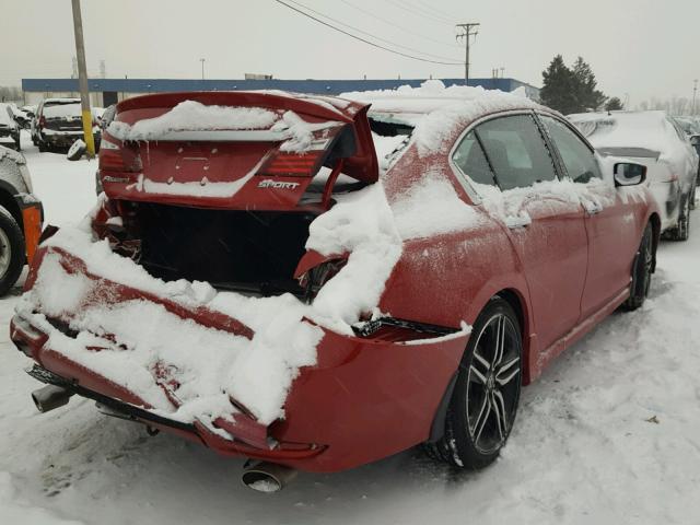 1HGCR2F55HA065239 - 2017 HONDA ACCORD SPO RED photo 4