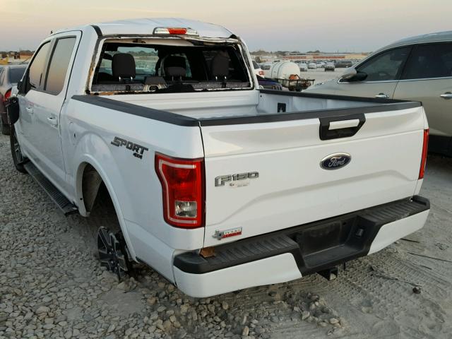 1FTEW1EP2GKF78633 - 2016 FORD F150 SUPER WHITE photo 3