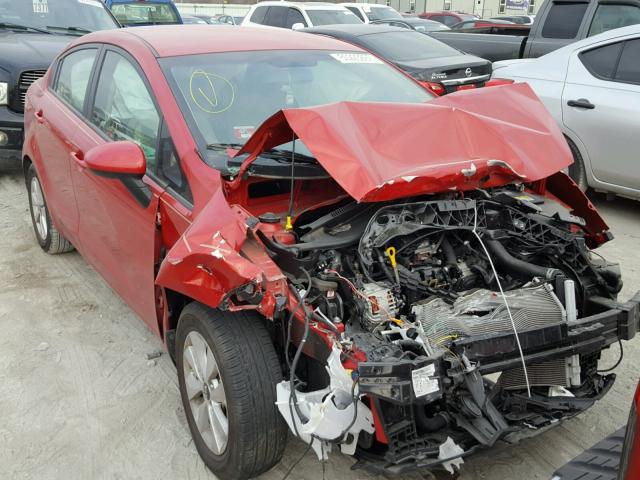 KNADN4A35G6642902 - 2016 KIA RIO EX RED photo 1