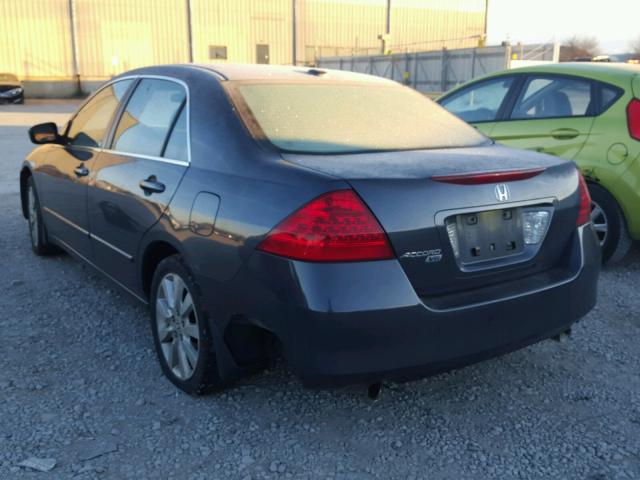 1HGCM66557A104366 - 2007 HONDA ACCORD EX GRAY photo 3