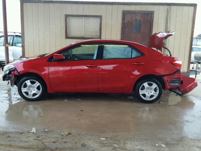 5YFBURHE2GP526244 - 2016 TOYOTA COROLLA L RED photo 9