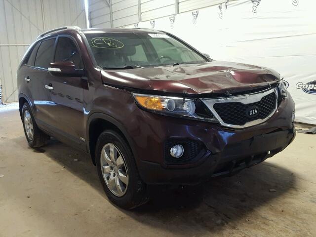 5XYKTDA62DG362552 - 2013 KIA SORENTO LX BURGUNDY photo 1