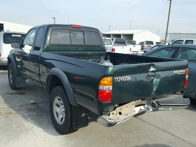 5TESM92N31Z879165 - 2001 TOYOTA TACOMA XTR GREEN photo 3