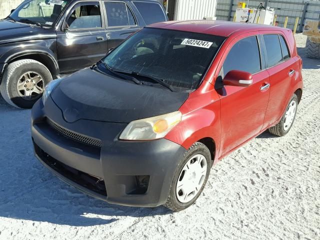 JTKKU10488J015995 - 2008 TOYOTA SCION XD RED photo 2