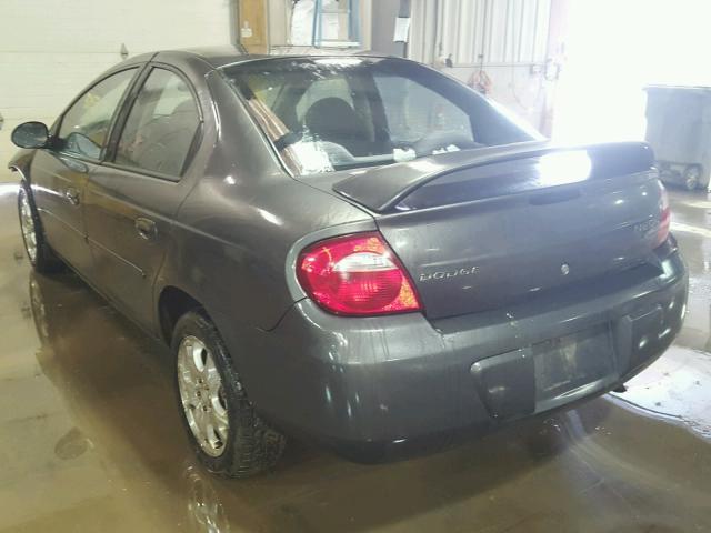 1B3ES56C23D145702 - 2003 DODGE NEON SXT CHARCOAL photo 3