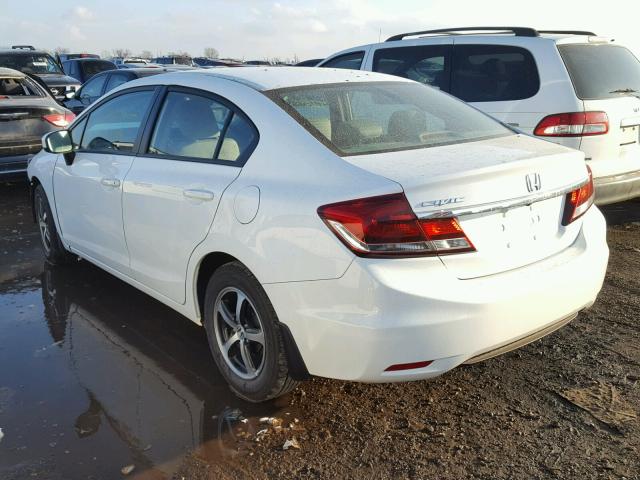 19XFB2F74FE087325 - 2015 HONDA CIVIC SE WHITE photo 3